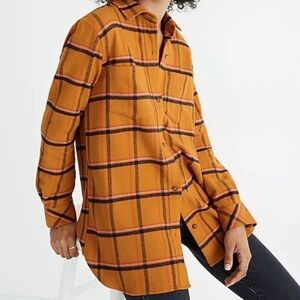 Madewell Flannel Classic Ex-Boyfriend Shirt in Caffrey Plaid Size S